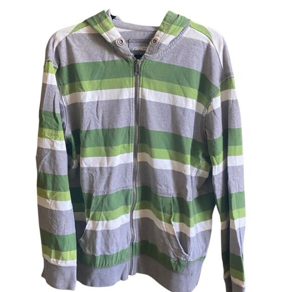 Urban Pipeline Green/Gray Striped Zip Down Casual Jacket. Size Large. - Picture 1 of 5